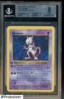 1999 Pokemon Base Set 1st Edition Thick Stamp #10 Mewtwo Holo R BGS 8 NM-MT