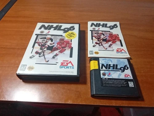 New ListingNHL 96 (Sega Genesis, 1995) CIB Complete *TESTED*