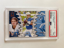 2020 Panini Select Justin Herbert Premier Level Die Cut Blue Prizm Rookie PSA 8