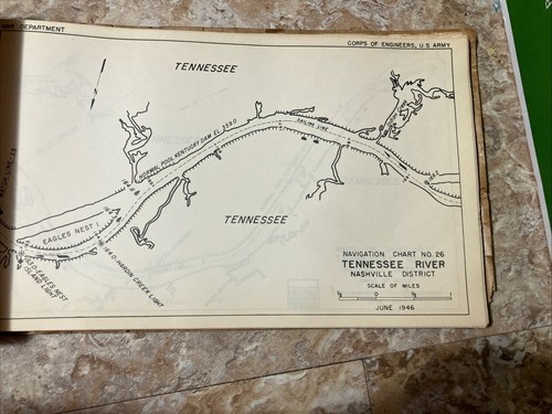 Tennessee River Navigation Charts by US Army Corps of Engineers 1951 - 第 8/12 張圖片