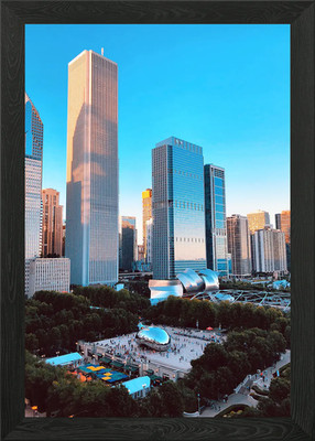 Chicago Framed Wall Art Poster Canvas Print Picture
