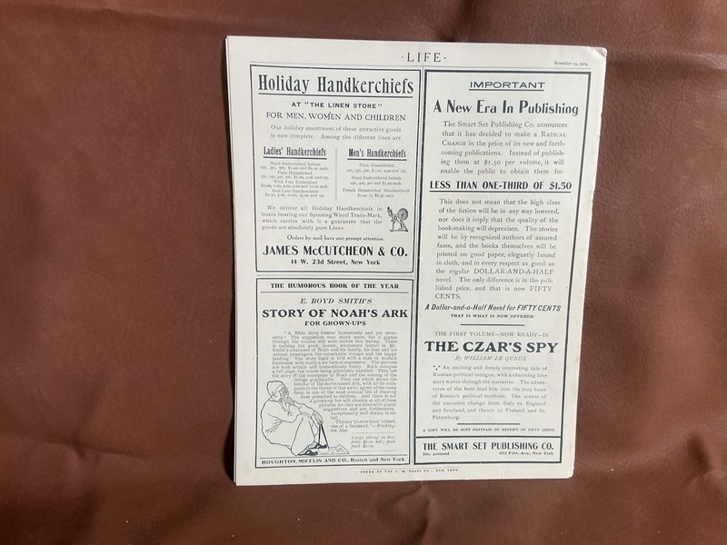 Vint.Life (4) magazines: 11-23-1905, 02-08-1906, 12-08-1906, 06-27-1907 (lot 5)