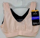 Bali X1J3 Comfort Revolution Microfiber Crop Bra Bralette 2 Pack Black Pink NWT — photo 2