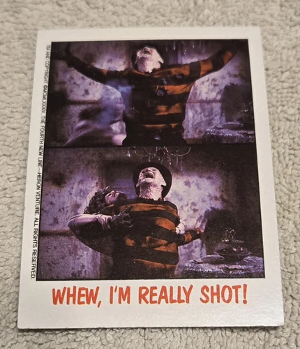 1988 Topps Fright Flicks #61 Freddy Krueger I'm Really Shot Trading Card horror