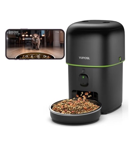 automatic cat feeder with camera