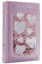 Sequin Sparkle and Change Bible [Pink] Hardcover Thomas Nelson