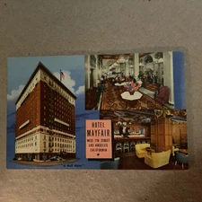Hotel Mayfair Los Angeles CA Linen Postcard