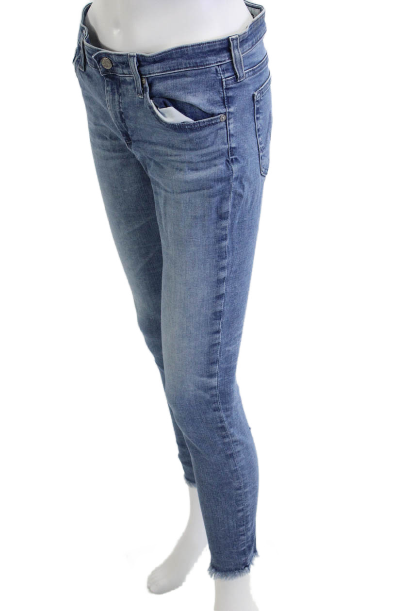 Adriano Goldschmied Womens Skinny Ankle Jeans Blue Mid Rise Size 30 thumbnail 2