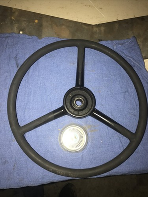 #ad #ad Used cracked Cub Cadet Garden Tractor Steering Wheel And Cap For 122 Mower $29.25