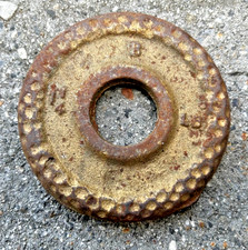 Vintage Billard Barbell 1 1/4 lb Dimpled Weight Plate with 1 .25 Inch Hole