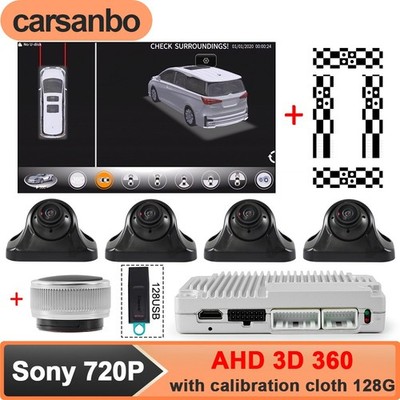 360°Car DVR Panoramic View System Parking Camera w/Calibration Map Universal Fit