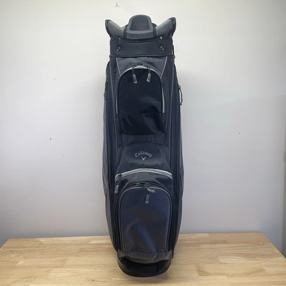 Bolsa de golf para mujer Callaway Reva Lite gris negra con correa divisoria de 14 vías Foto 2 de 4