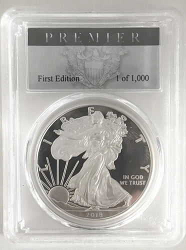 2018-W Proof American Silver Eagle PCGS PR 70 DCAM Premier Label 1 of 1,000