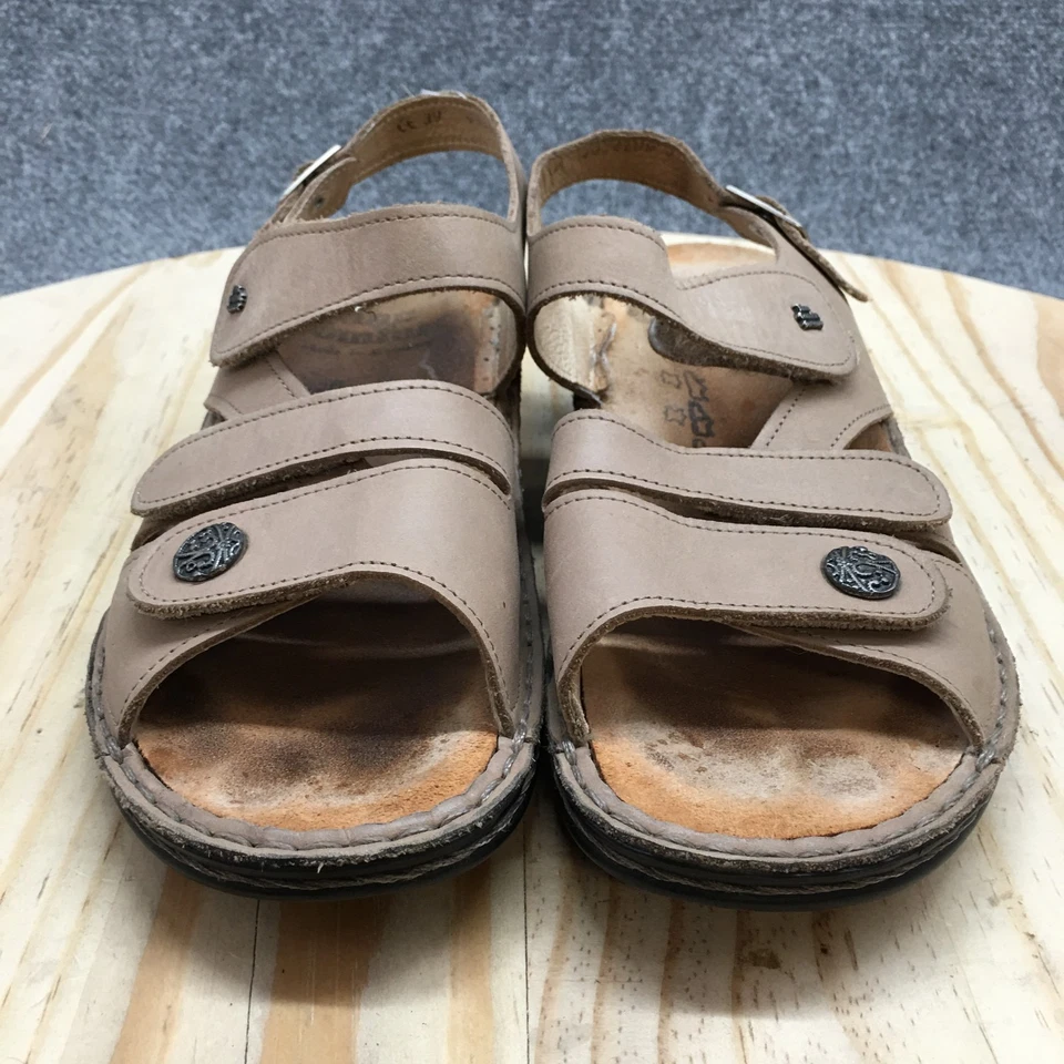 Sandalias Finn Comfort Mujer 39 Gomera Tirantes Beige Cuero Hebilla Informal Cuña Foto 4 de 4