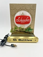 Vintage MCM 1960s light-up Schaefer Beer tabletop sign Working