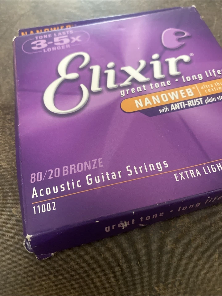 Elixir Nanoweb 80/20 Extra Light Acoustic Guitar Strings - .010-.047 - Image 2 of 4