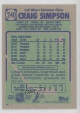 1990-91 Topps Blank Front Craig Simpson #240 0kb5