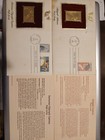 22k Gold Stamp Replicas, First Day Covers, Abigail Adams, 1984 Summer Olympics — photo 2