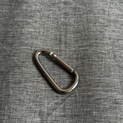 Mini Karabiner Federclip Schlüsselanhänger organisieren Aufhänger Camping - Silbergrau - 6 cm