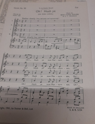 OH HUSH YE, AN IRISH CAROL SATB