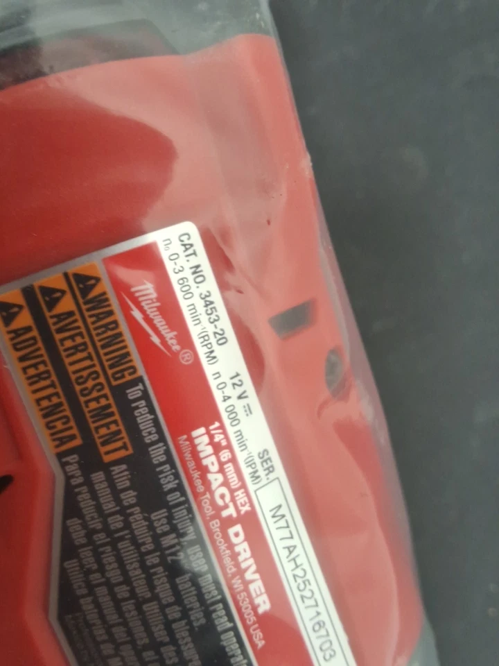 NEW!!! Milwaukee M12 3453-20 FUEL 1/4" Hex Impact Driver 12V Cordless KIT - Image 3 of 4