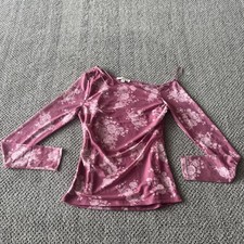 Francesca s Mesh Y2K Floral Whimsigoth Fairy Grunge Cottage Core Top. Blouse. M