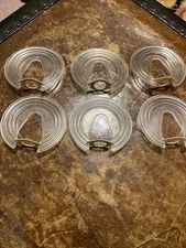 6 VTG Christmas C7 NOMA Royal Plastic Candolier Ribs Halos CardBoard Rings