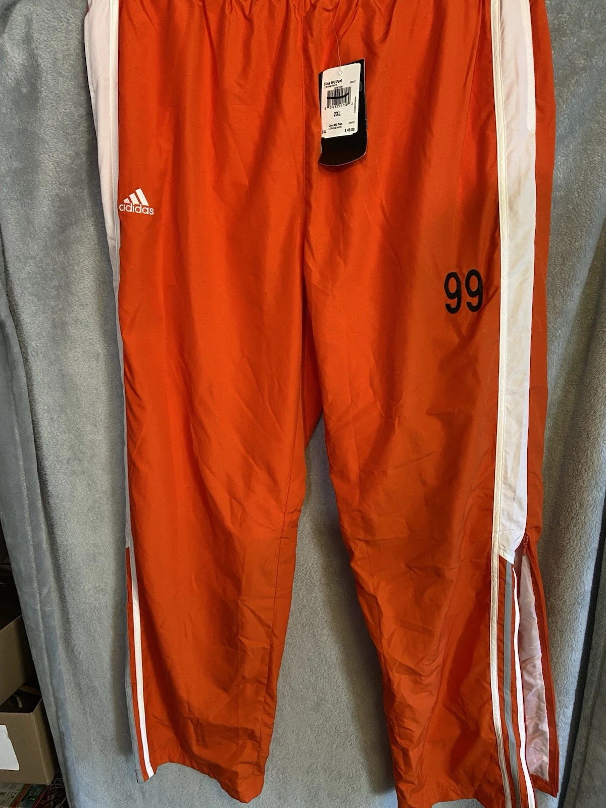Adidas ClimaProof Wind Pants 2XL Orange White #99 Training NWT
Opens in a new window or tab