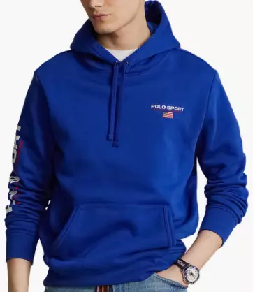 Polo Ralph Lauren Men s Blue White Sport Fleece Hoodie 4LT