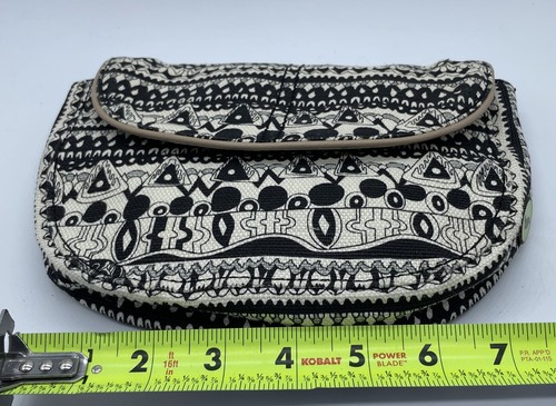 Sakroots Festi Belt Bag Crossbody Bag Black White One World Boho Clutch - Picture 6 of 8