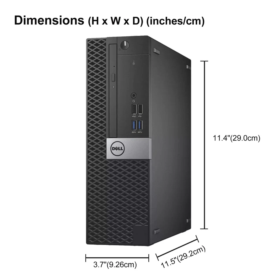 Computadora de escritorio Dell OptiPlex PC i7 hasta 64 GB RAM 1 TB SSD Windows 10/11 Wi-Fi Foto 2 de 4