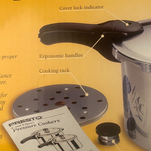 Presto 6 Quart (5.7L) Aluminum Pressure Cooker Stock 21-546 Brand New Sealed Box - Picture 8 of 21
