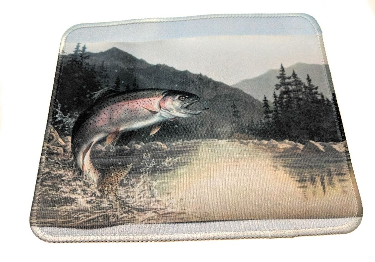 Fishing MOUSE PAD Beauty Country Fish Trout 9 X 7 USA Fisherman Lure