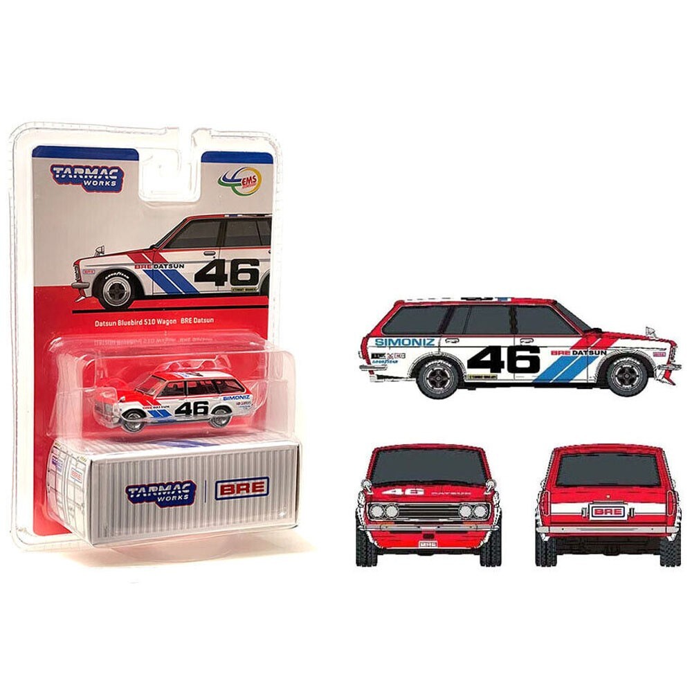 Tarmac Works 1:64 Datsun Bluebird 510 Wagon BRE #46 Red