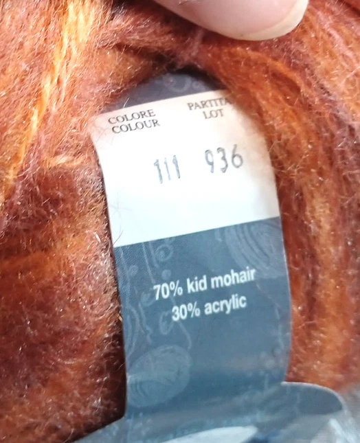 Cascade Yarns 2 Bollicine Italy Etoile Kid Mohair Acrylic Orange 111 936 - Image 2 of 4