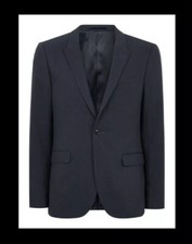  280 Nordstrom TOPMAN Navy Blue Suit Jacket  Textured Sport Coat 36R 87J30PBLE