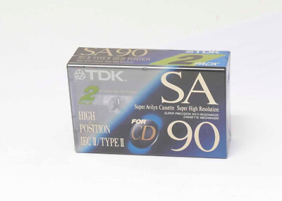 2 Pack TDK Super CD 90 IEC II/TYPE II Audiokassett min OVP Verschweißt N.987