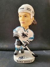 San Jose Sharks Mike Ricci signed autographed bobble bobblehead SGA 