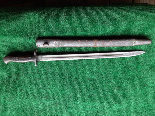 Vintage WILKINSON PALL MALL 1907 Rifle 22" Bayonet w Leather Scabbard