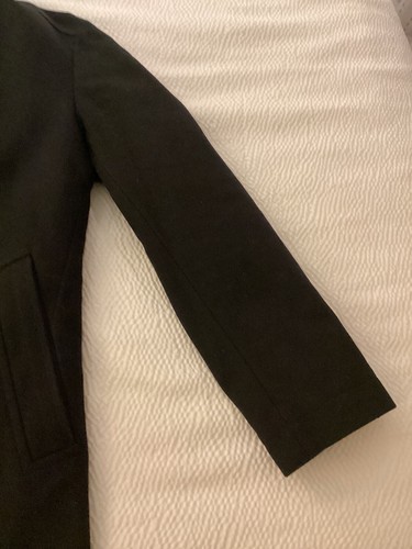 Hugo Boss Men’s Black Cashmere - Wool Pea Coat Jacket Size Large 46R - Picture 11 of 19