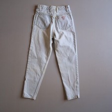 Vtg Guess High Waist Mom Jeans 27 Denim Measure 25 Ankle Zip 90s Light Wash