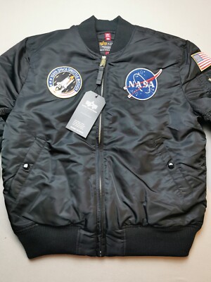 Jaket Bomber Harga Hoodie Nasa Ori ALPHA INDUSTRIES Mens UK L MA-1