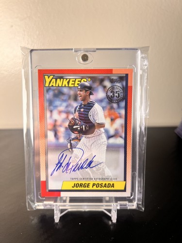 2025 Topps Series 1 - 1990 Topps Baseball Autographs Jorge Posada #90A-JPO (AU)