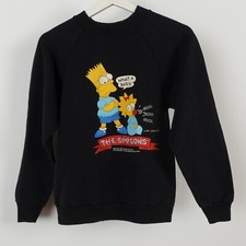 Vintage 90s The Simpsons Bart Crewneck What a Baby Youth L 14-16 Made in USA