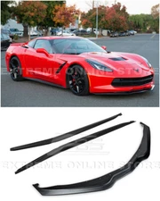 For 14-19 Corvette C7 | Z06 Stage 2 Front Lip Splitter & Bottom Line Side Skirts
