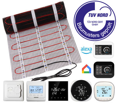 3m² Elektrische Fußbodenheizung 200W/m² elektro Bodenheizung TWiIN Fliese 