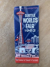 Seattle World's Fair 1962 Chevron Standard Oil Map of Fairgrounds