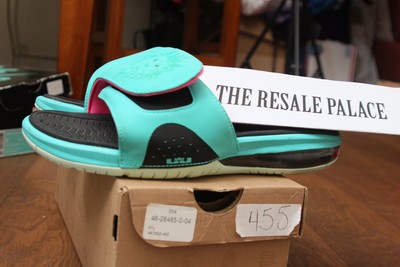 Rare Nike Air Lebron Slides South Beach 8 Sandal SZ 8 [487332-400] | eBay