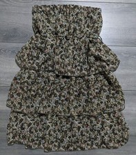 ARGEE Dress Adult Medium Floral Tiered Layer Ruffle Tube *No Belt Womens