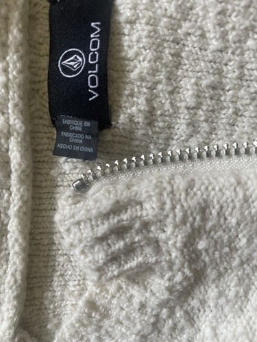 Volcom Zipper Medium Ivory Cardigan - Picture 14 of 16